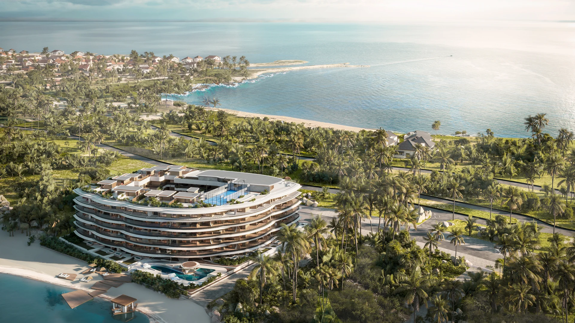 Umfassende Luftperspektive von Puerto Marina in der begehrtesten Enklave von Cap Cana.