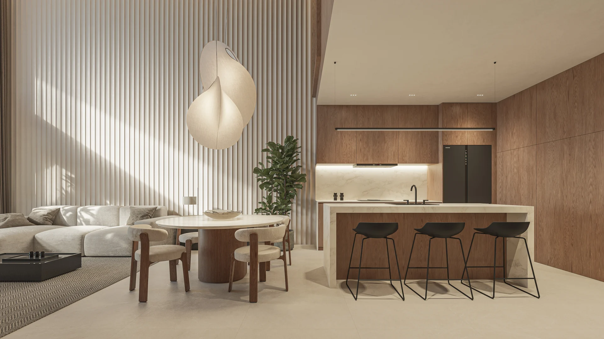 Attico-Residenzen in überlegener Größenordnung, mit hohen Decken und maximaler Privatsphäre.